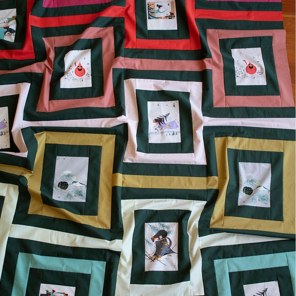 Charley Harper Holiday Cincinnati Quilt