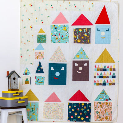 Happy Houses Quilt by Rossie Hutchinson