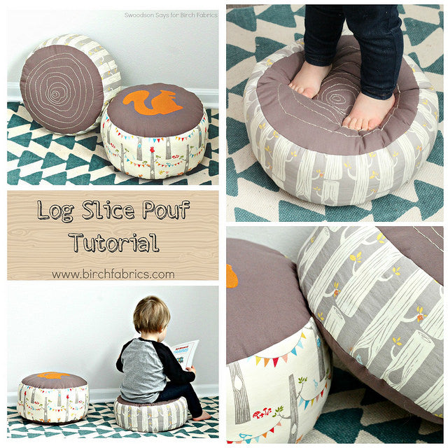Log Slice Pouf by Swoodson Says