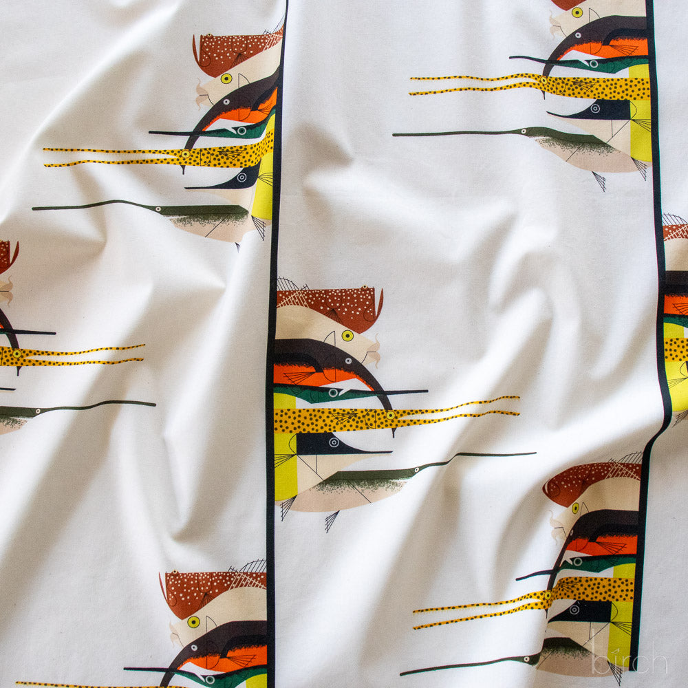 Gone Fishin, Charley Harper Coastal Vol. 2 for Birch Organic Fabrics