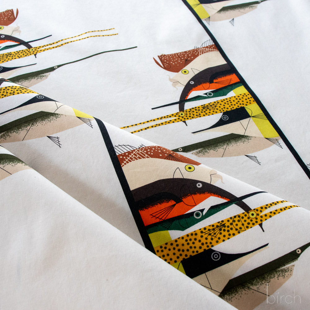 Gone Fishin, Charley Harper Coastal Vol. 2 for Birch Organic Fabrics