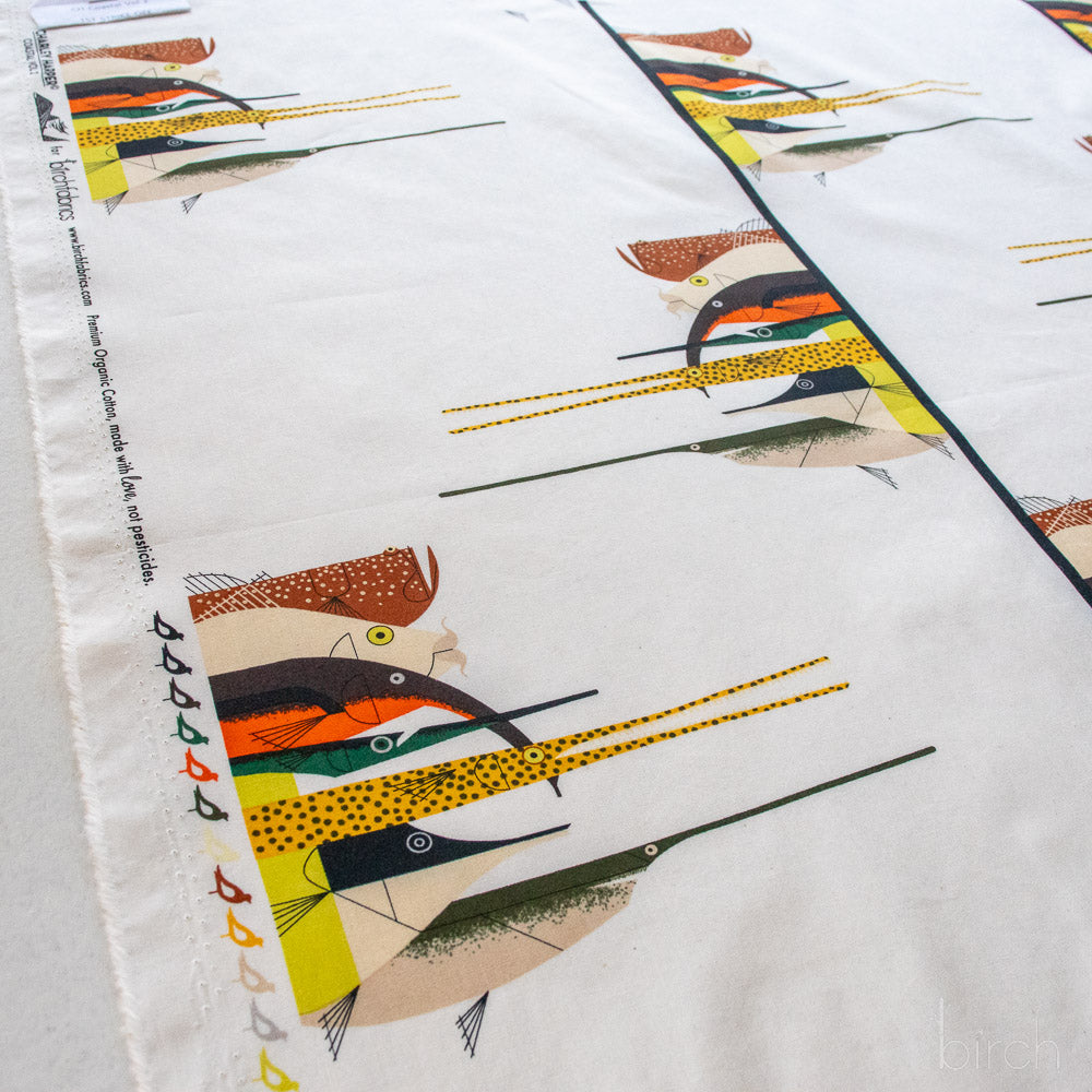 Gone Fishin, Charley Harper Coastal Vol. 2 for Birch Organic Fabrics