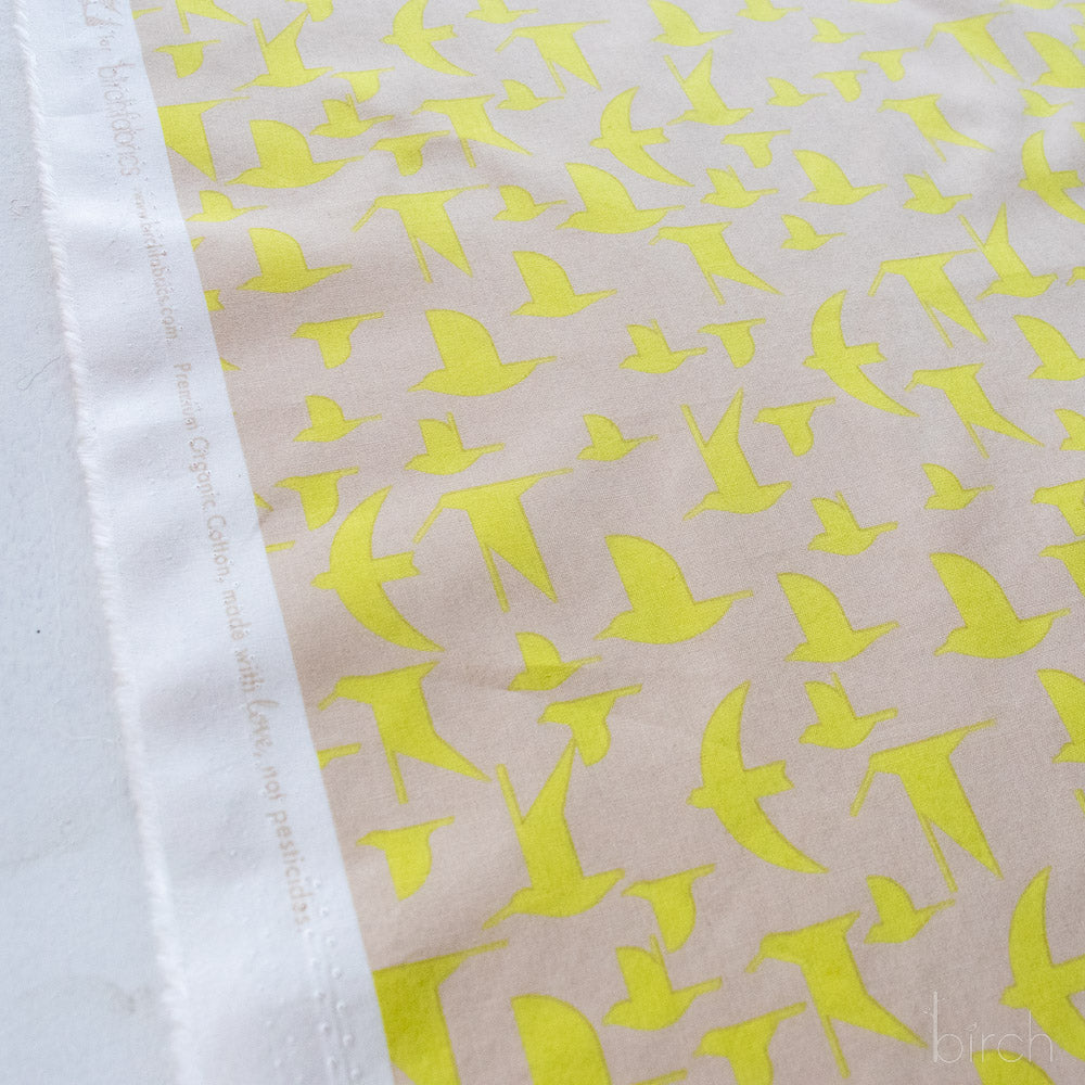 Maritime Birds Lemoncello, Charley Harper Coastal Vol. 2 for Birch Organic Fabrics