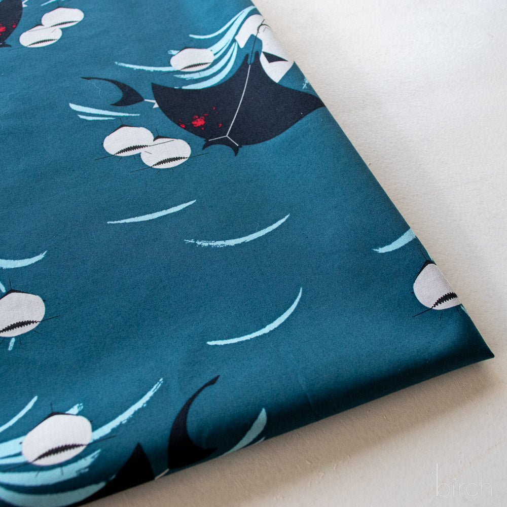 Shark Feast, Charley Harper Coastal Vol. 2 for Birch Organic Fabrics