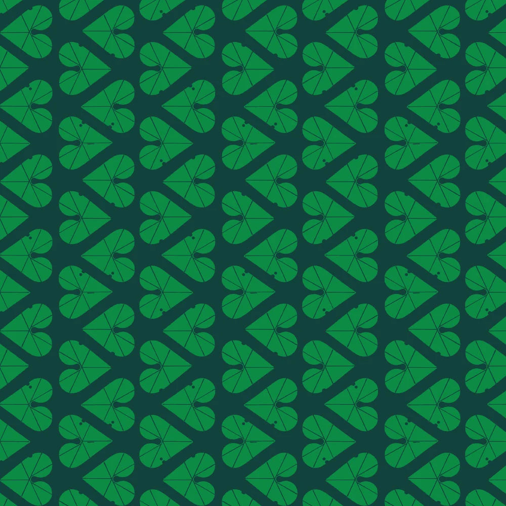 Charley Harper Shaker Lakes - Heart Leaves Green