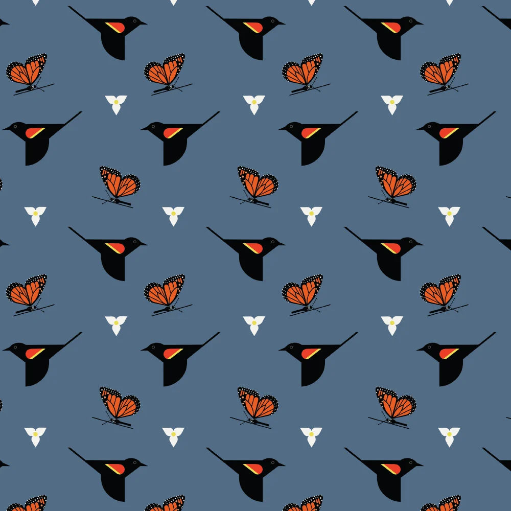 Charley Harper Shaker Lakes - Bird and Butterfly