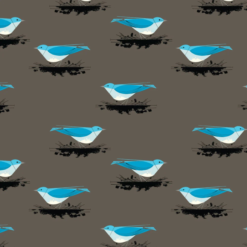 Charley Harper Western Birds - Mini Mountain Bluebird