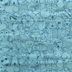 Charley Harper End Papers Basic Blue Raspberry