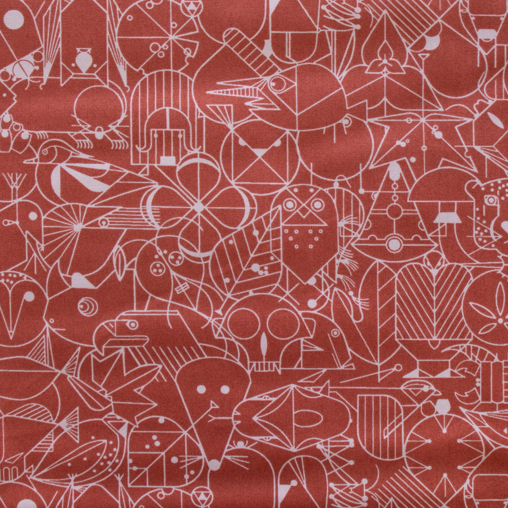 Charley Harper End Papers Basic Burnt Brick