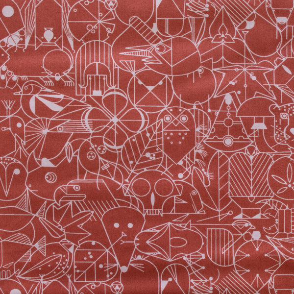 Charley Harper End Papers Basic Burnt Brick