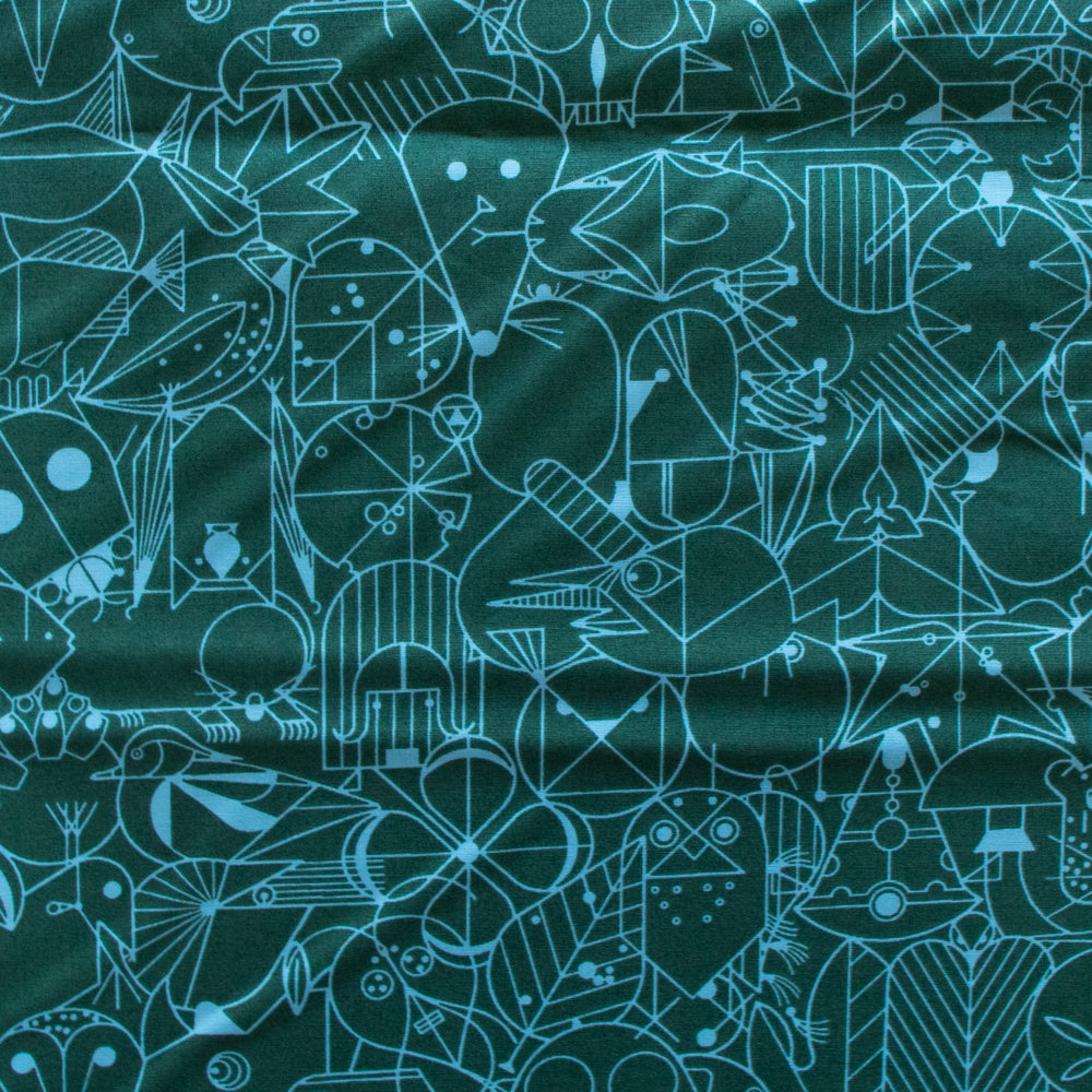 Charley Harper End Papers Basic Evergreen
