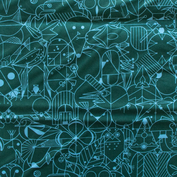Charley Harper End Papers Basic Evergreen