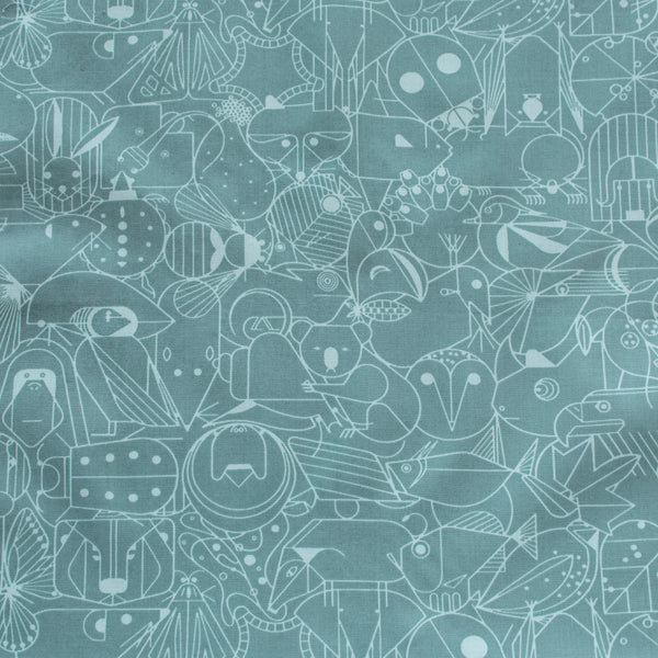 Charley Harper End Papers Basic Seafoam