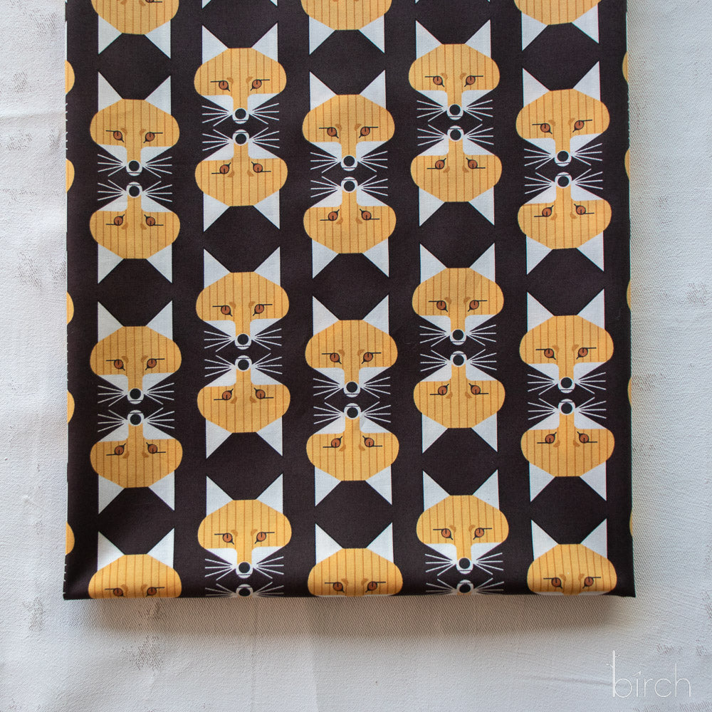 Fox Face Raisin, Charley Harper Woodland Wonder for Birch Organic Fabrics