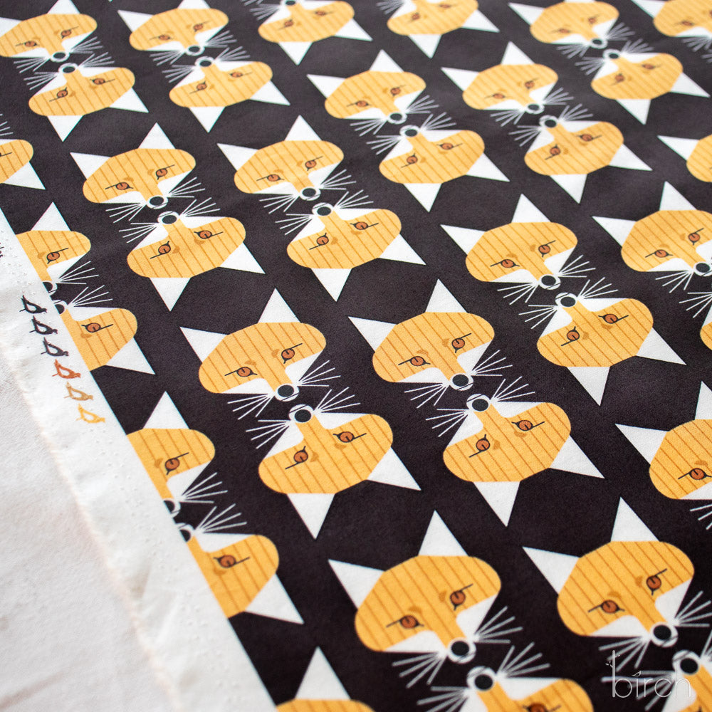 Fox Face Raisin, Charley Harper Woodland Wonder for Birch Organic Fabrics