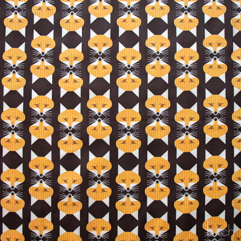 Fox Face Raisin, Charley Harper Woodland Wonder for Birch Organic Fabrics
