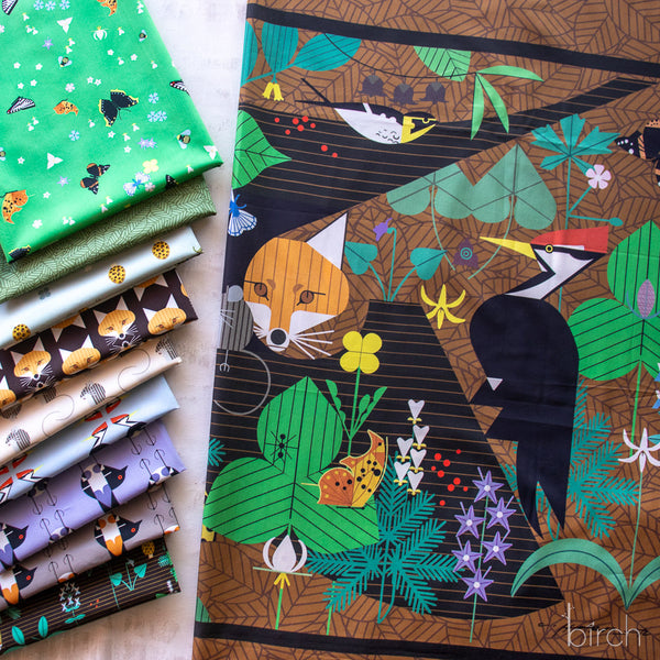 Charley Harper Woodland Wonders for Birch Organic Fabrics