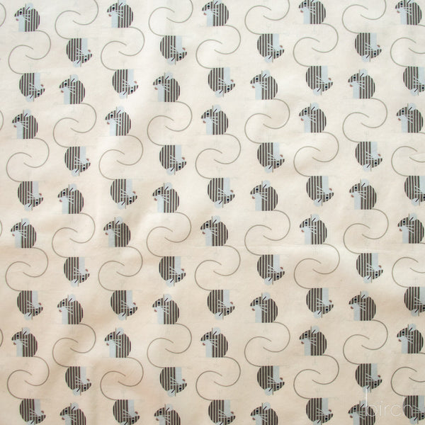Field Mouse Cream, Charley Harper Woodland Wonder for Birch Organic Fabrics
