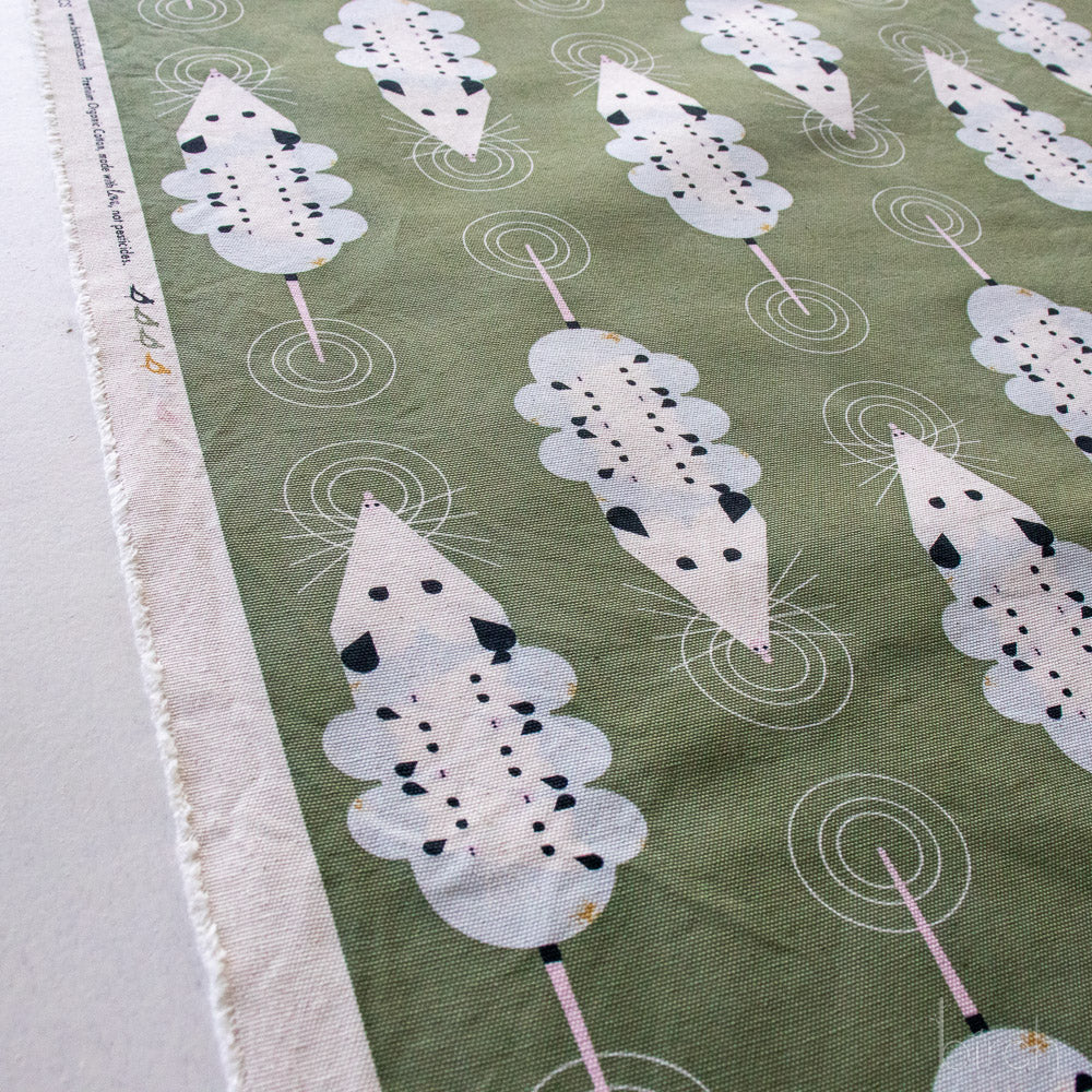 PRE-ORDER NOW, Passel of Possoms Sage Canvas, Charley Harper Iconic Vol. 2 for Birch Organic Fabrics
