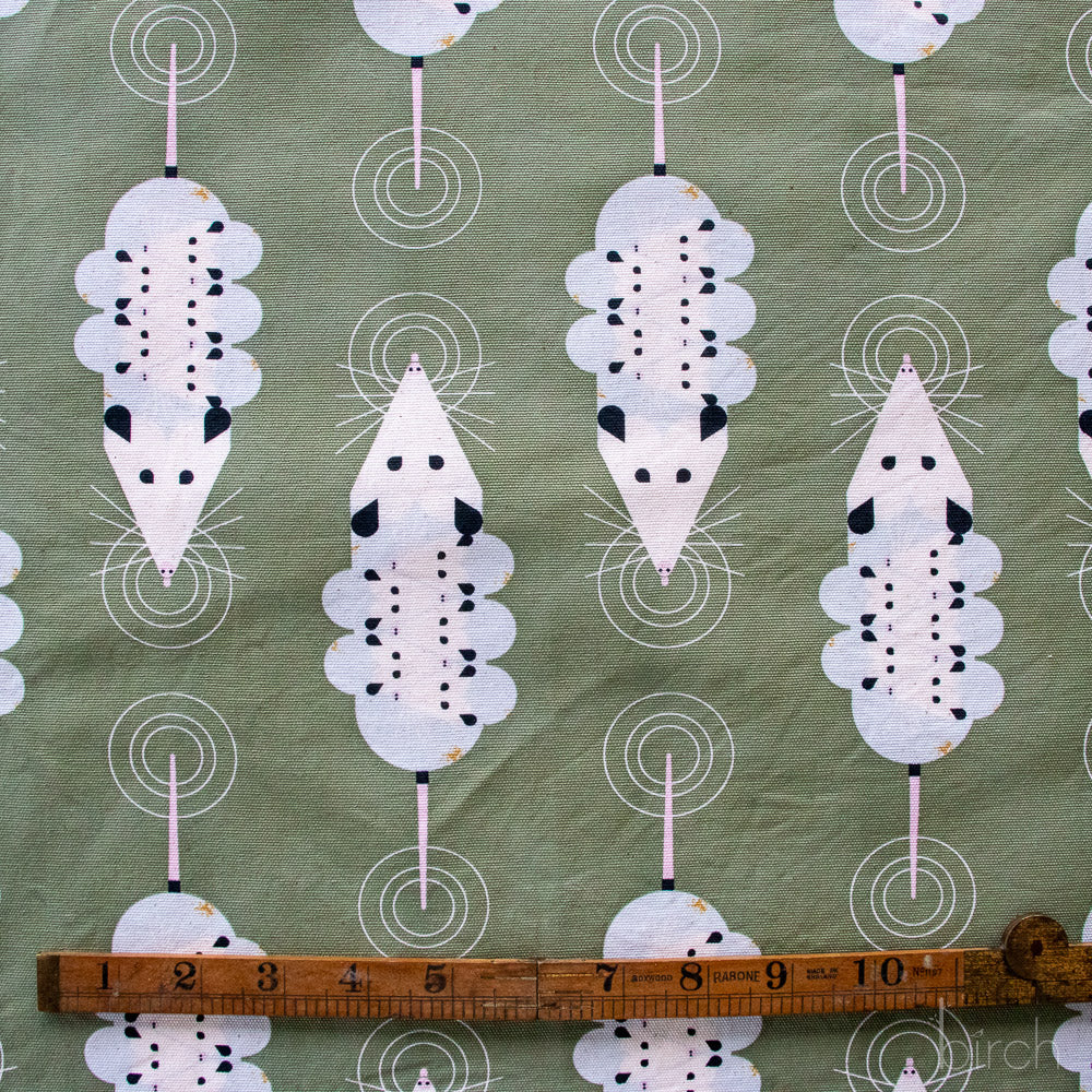 PRE-ORDER NOW, Passel of Possoms Sage Canvas, Charley Harper Iconic Vol. 2 for Birch Organic Fabrics
