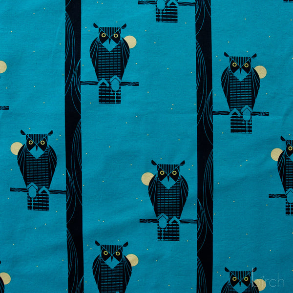 PRE-ORDER NOW, Moon Owl Canvas, Charley Harper Iconic Vol. 2 for Birch Organic Fabrics
