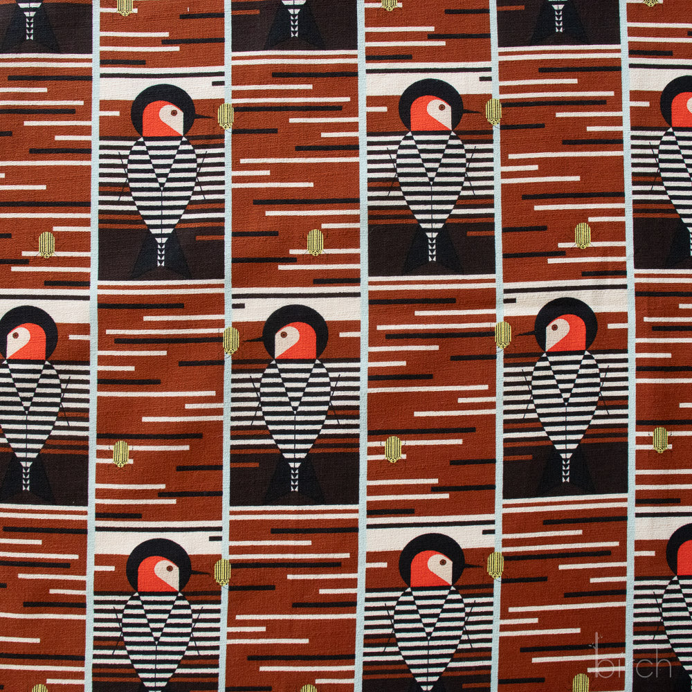 PRE-ORDER NOW, Baffling Belly Barkcloth, Charley Harper Iconic Vol. 2 for Birch Organic Fabrics