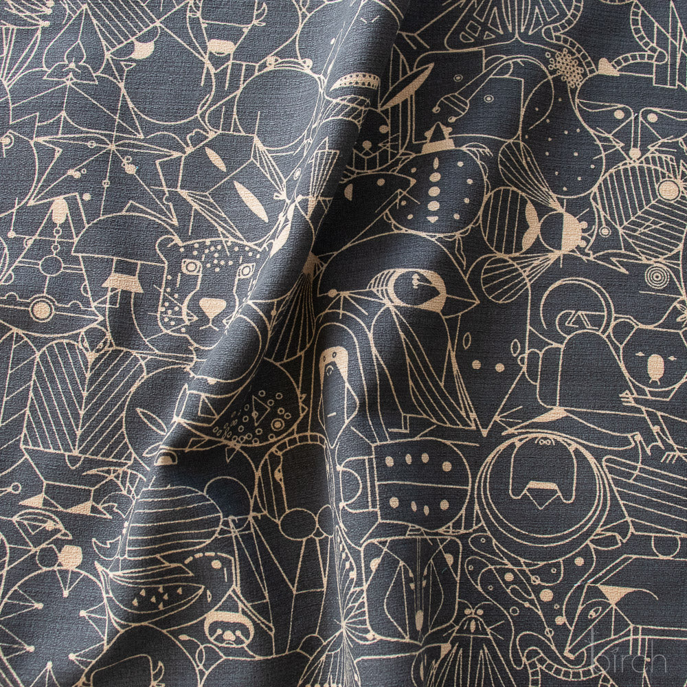 End Papers Basic Cast Iron Barkcloth, Charley Harper Iconic Vol. 2 for Birch Organic Fabrics