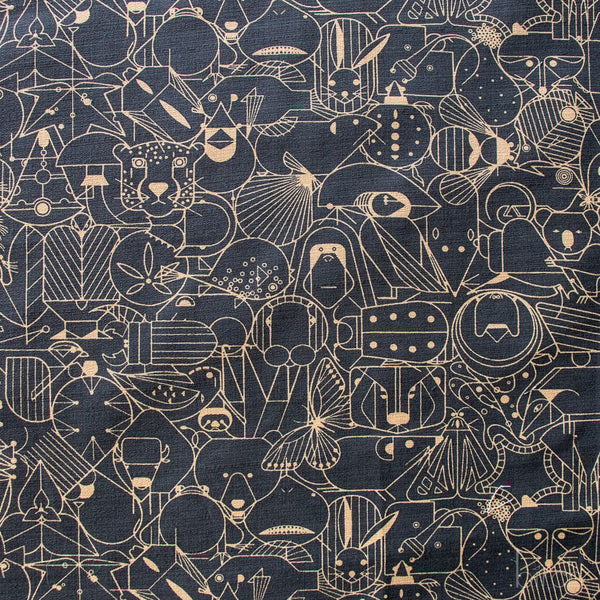 End Papers Basic Cast Iron Barkcloth, Charley Harper Iconic Vol. 2 for Birch Organic Fabrics