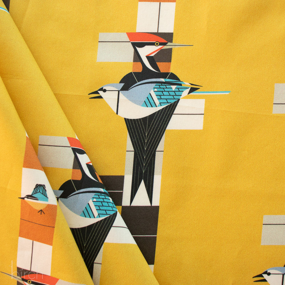 Birch Birds, Charley Harper Michigan Audubon Panel