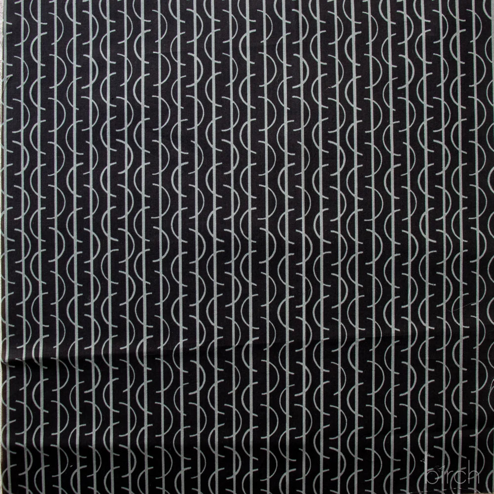 Charley Harper Long Branch - Wool Black Poplin