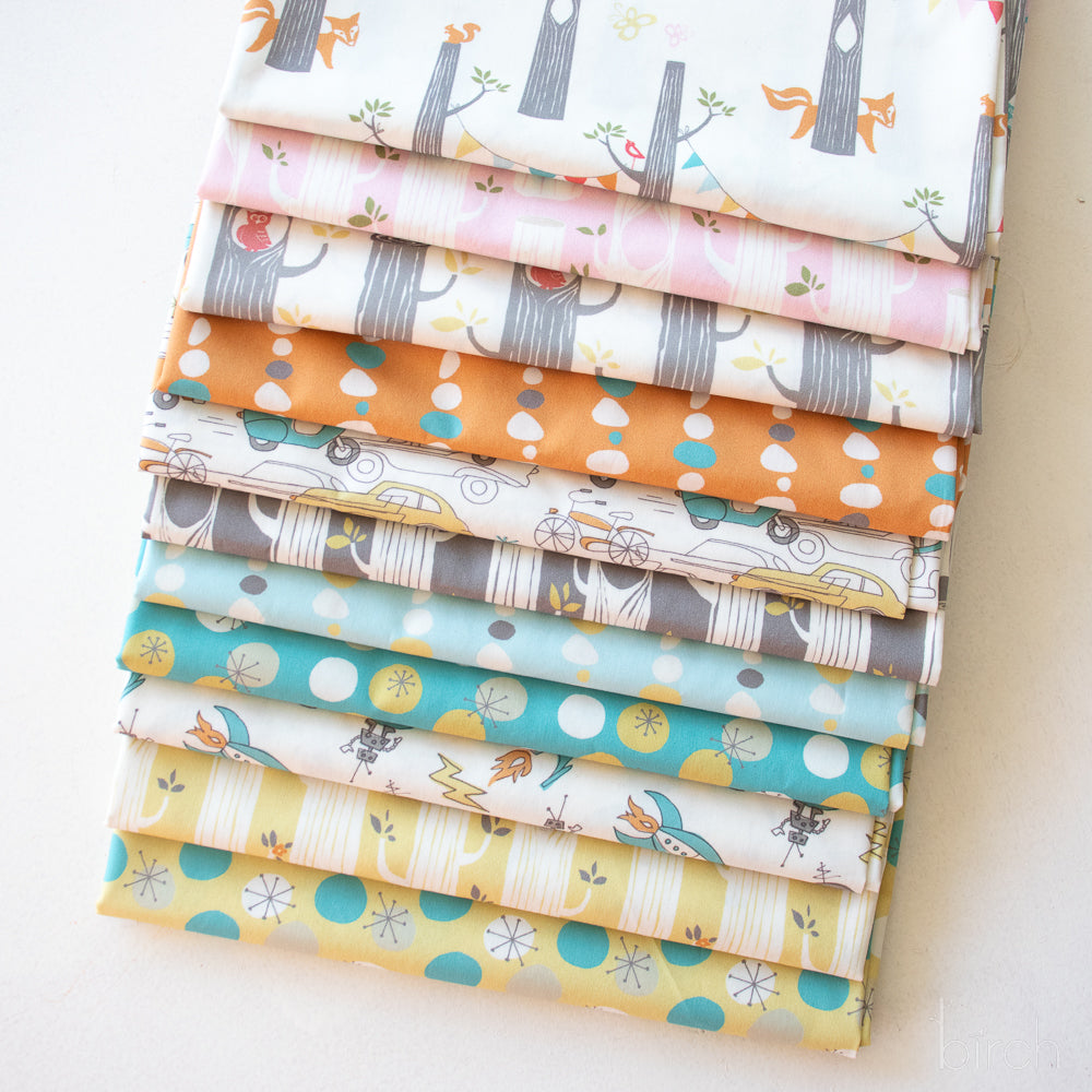 This mid century inspired collection is back from the Birch archives! Circa 52 by Monaluna is a classic Birch collection, released for the first time over 15 years! These adorable prints are reminiscent of mid century design with a fresh and fun color palette perfect to welcome spring!
