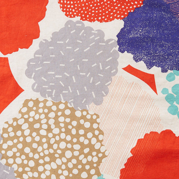 echino Bright Cotton Linen Sheeting - Red