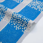 echino Field Cotton Linen Sheeting - Blue x Grey