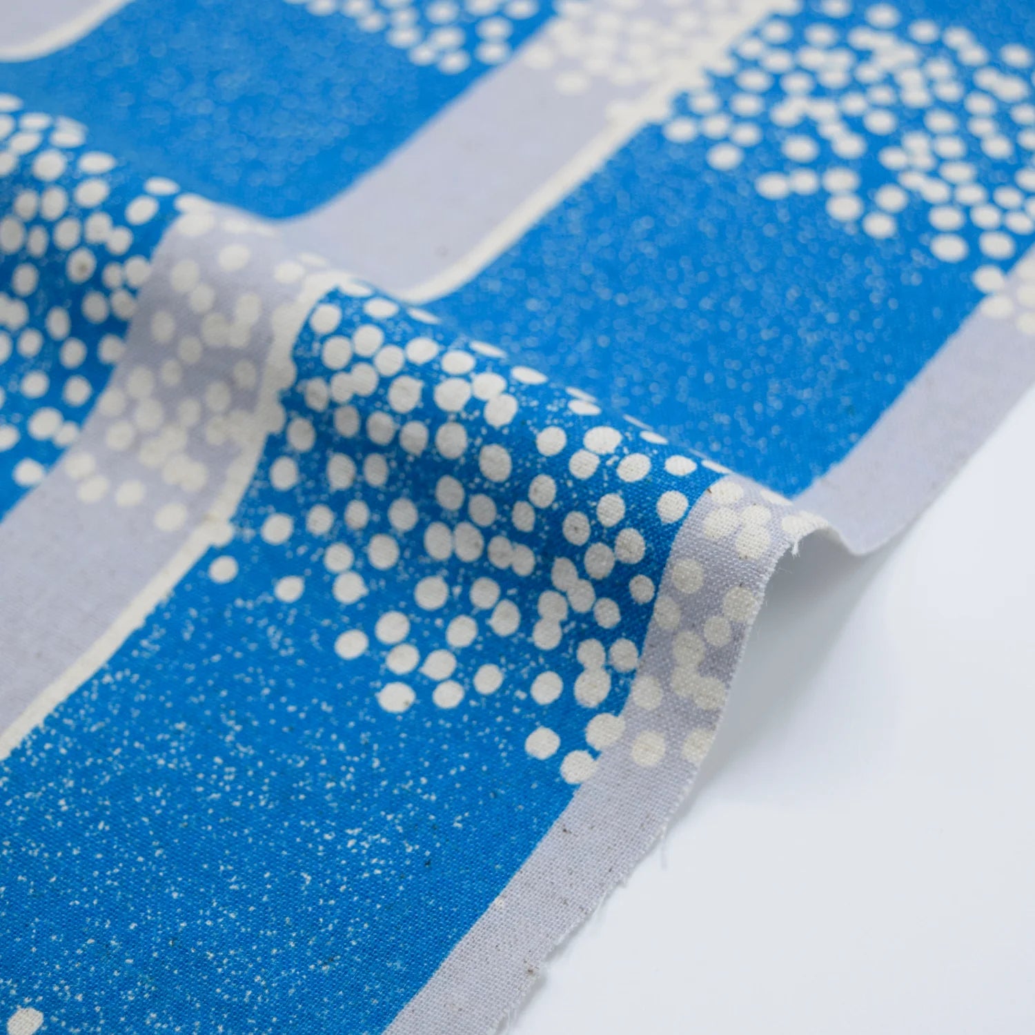 echino Field Cotton Linen Sheeting - Blue x Grey