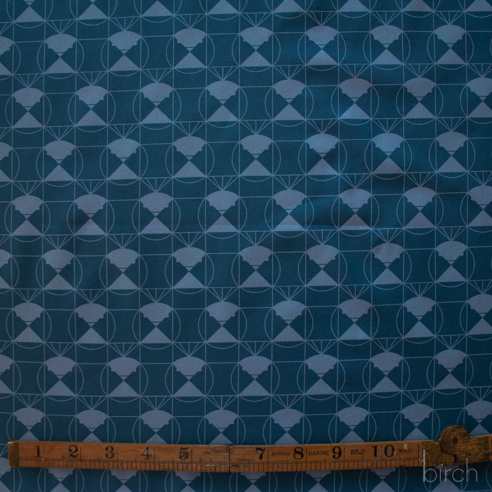 Chickadee End Papers Denim, Charley Harper End Papers Basics from Birch Organic Fabrics