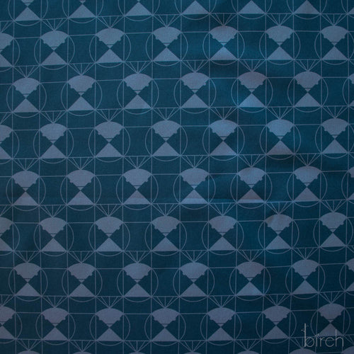 Chickadee End Papers Denim, Charley Harper End Papers Basics from Birch Organic Fabrics