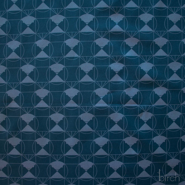 Chickadee End Papers Denim, Charley Harper End Papers Basics from Birch Organic Fabrics