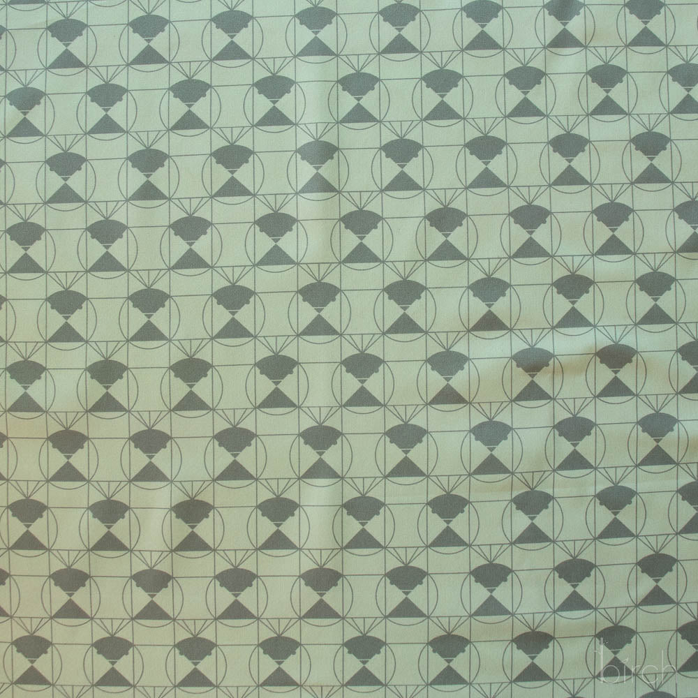 Chickadee End Papers Jade, Charley Harper End Papers Basics from Birch Organic Fabrics
