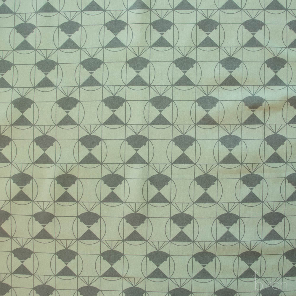 Chickadee End Papers Jade, Charley Harper End Papers Basics from Birch Organic Fabrics