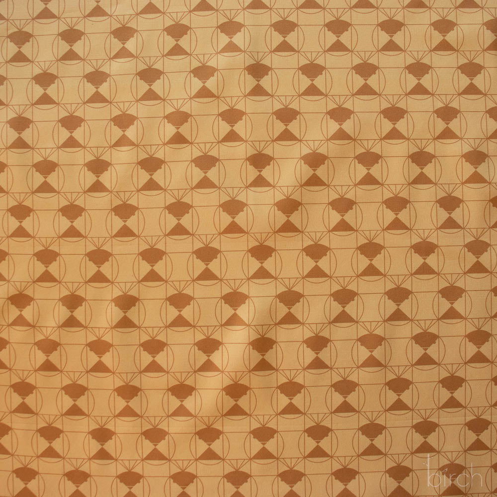 Chickadee End Papers Toffee, Charley Harper End Papers Basics from Birch Organic Fabrics