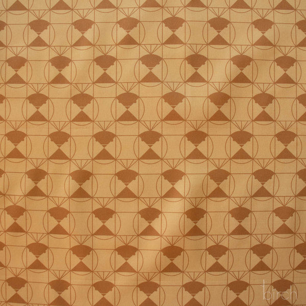Chickadee End Papers Toffee, Charley Harper End Papers Basics from Birch Organic Fabrics