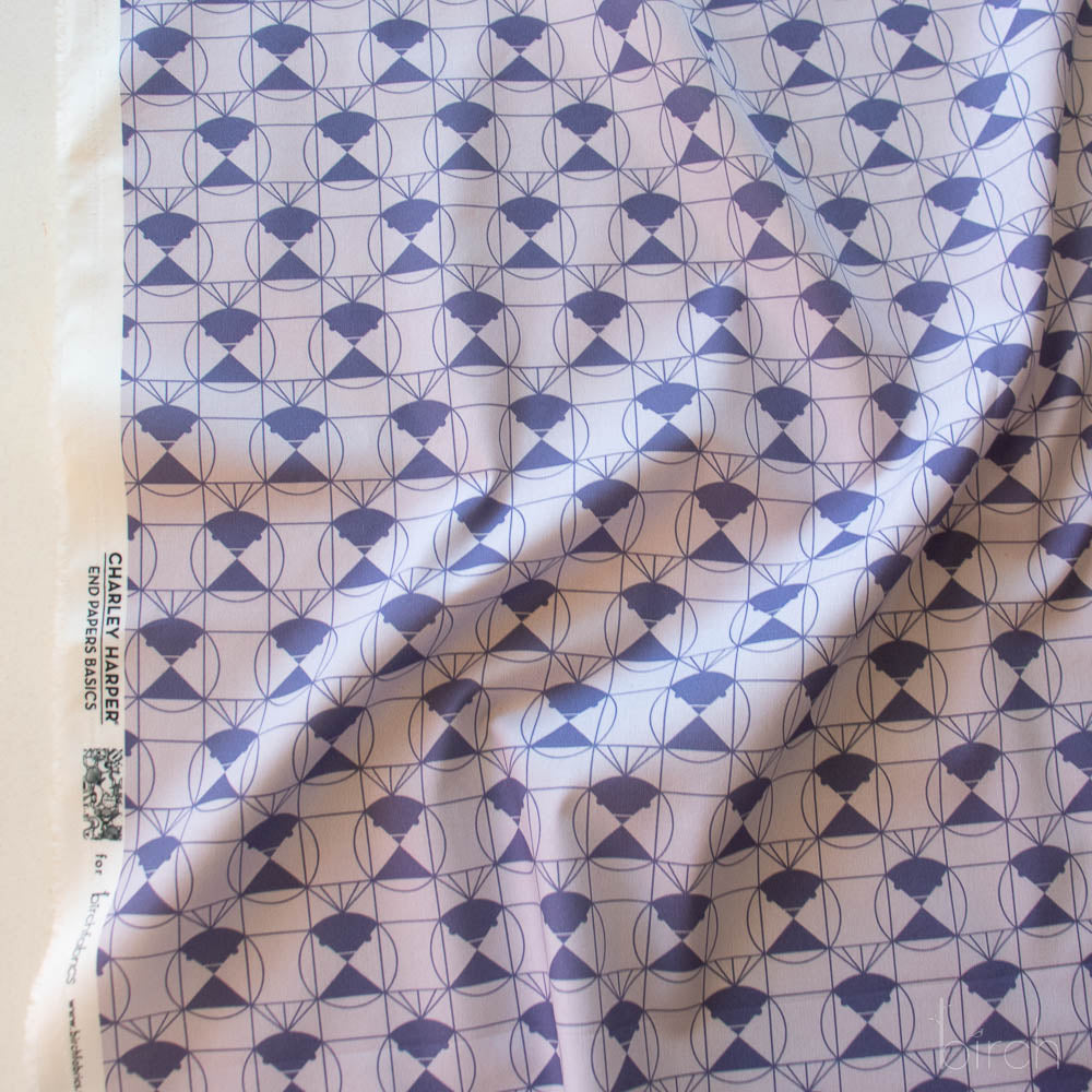 Chickadee End Papers Twilight, Charley Harper End Papers Basics from Birch Organic Fabrics