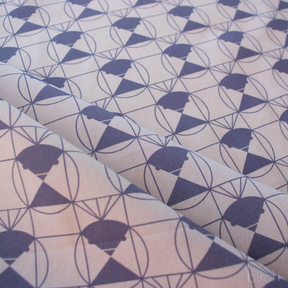 Chickadee End Papers Twilight, Charley Harper End Papers Basics from Birch Organic Fabrics