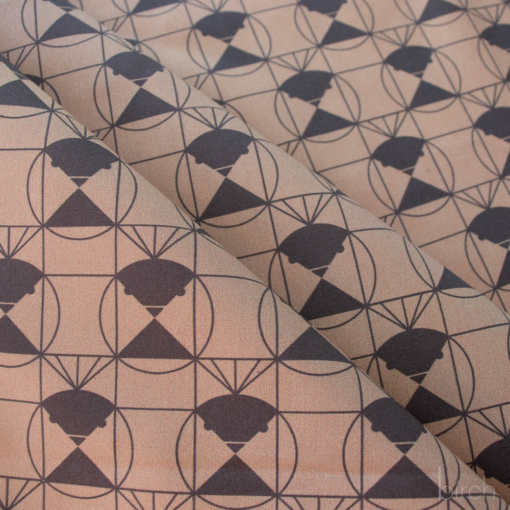 Chickadee End Papers Driftwood, Charley Harper End Papers Basics from Birch Organic Fabrics