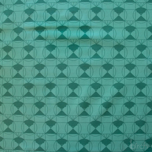 Chickadee End Papers Lagoon, Charley Harper End Papers Basics from Birch Organic Fabrics