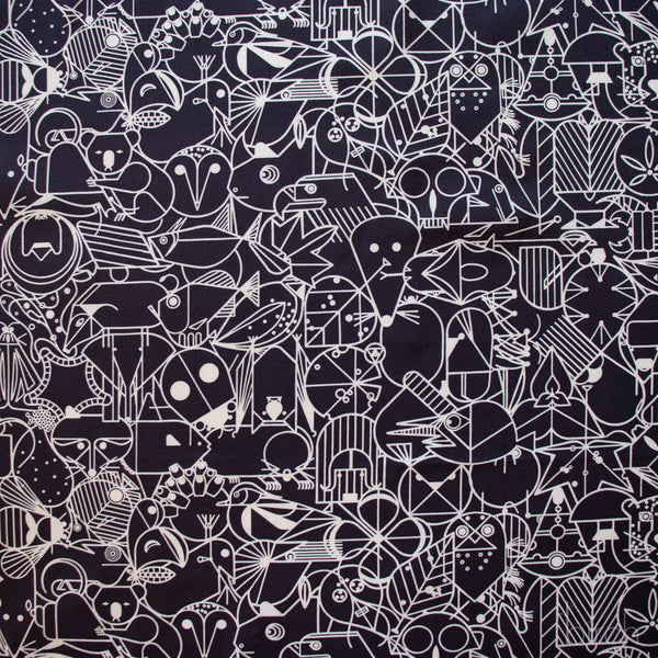 End Papers Black, Charley Harper End Papers Basics from Birch Organic Fabrics Chickadee End Papers Driftwood, Charley Harper End Papers Basics from Birch Or