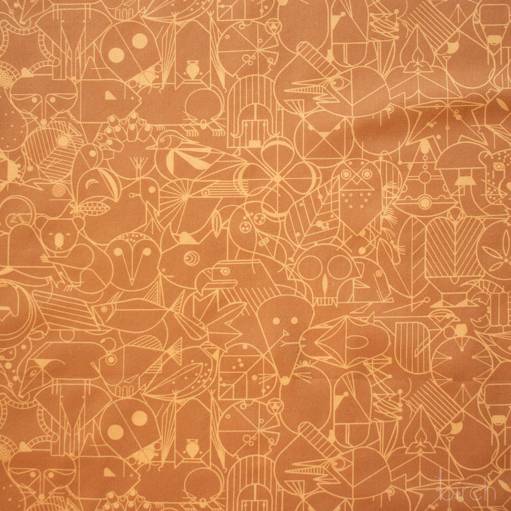 End Papers Toffee, Charley Harper End Papers Basics from Birch Organic Fabrics