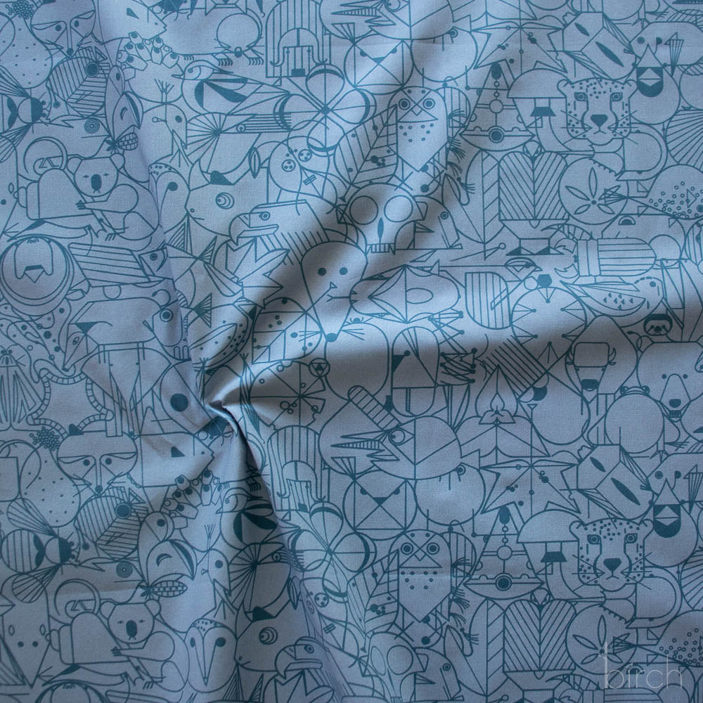 End Papers Denim, Charley Harper End Papers Basics from Birch Organic Fabrics