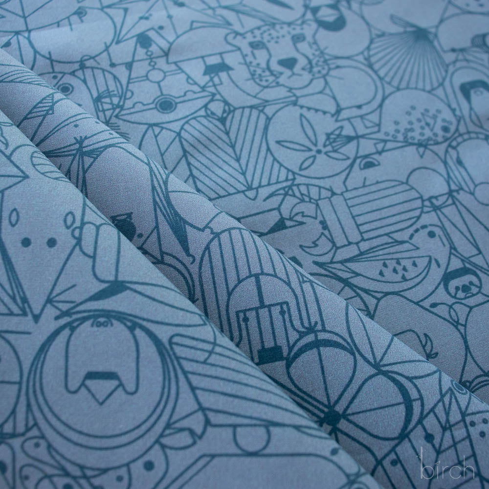 End Papers Denim, Charley Harper End Papers Basics from Birch Organic Fabrics