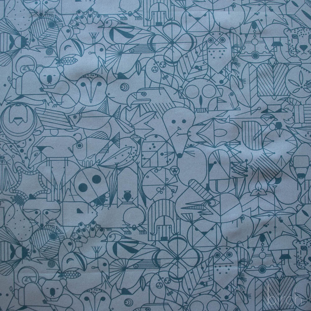 End Papers Denim, Charley Harper End Papers Basics from Birch Organic Fabrics